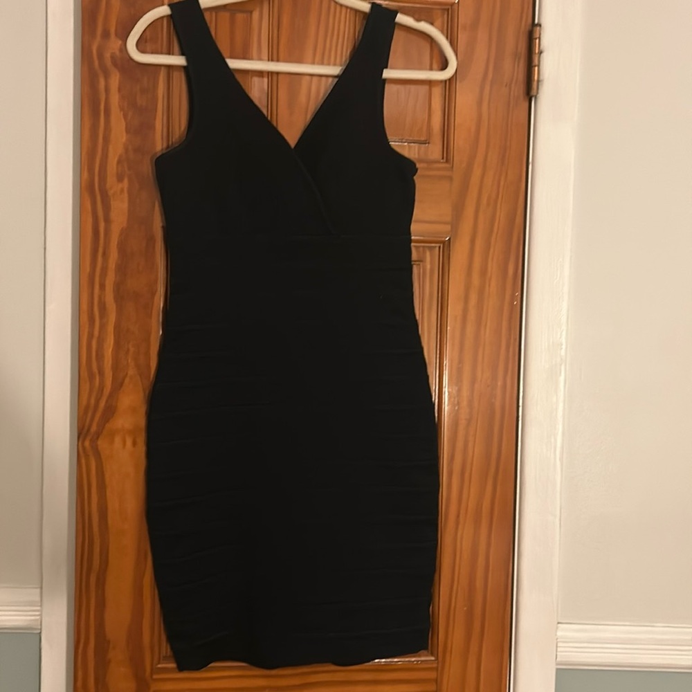 Express Denim Pleated Dress
